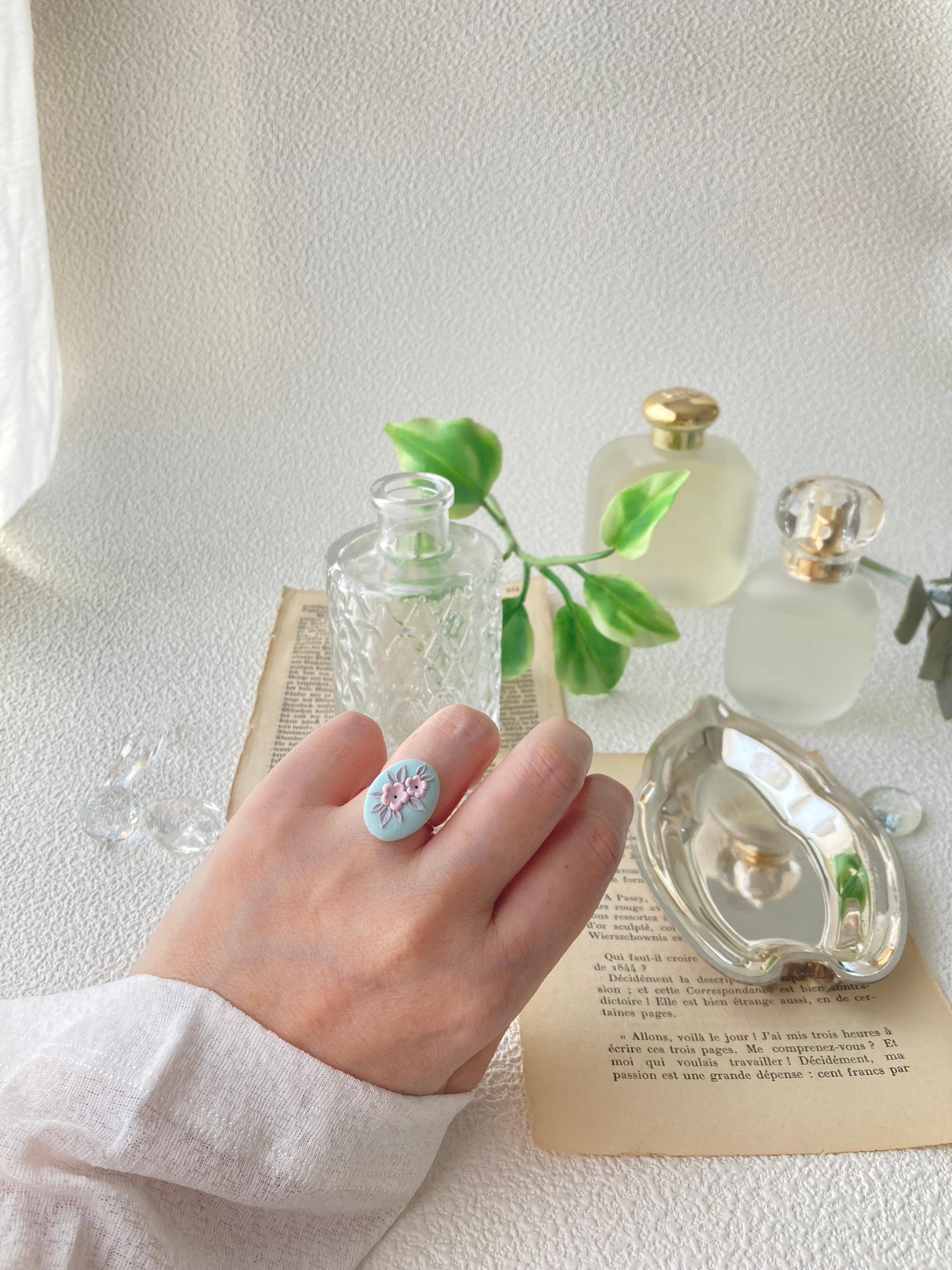 ブルーガーデン指輪　カラーレリーフ1枚目の画像